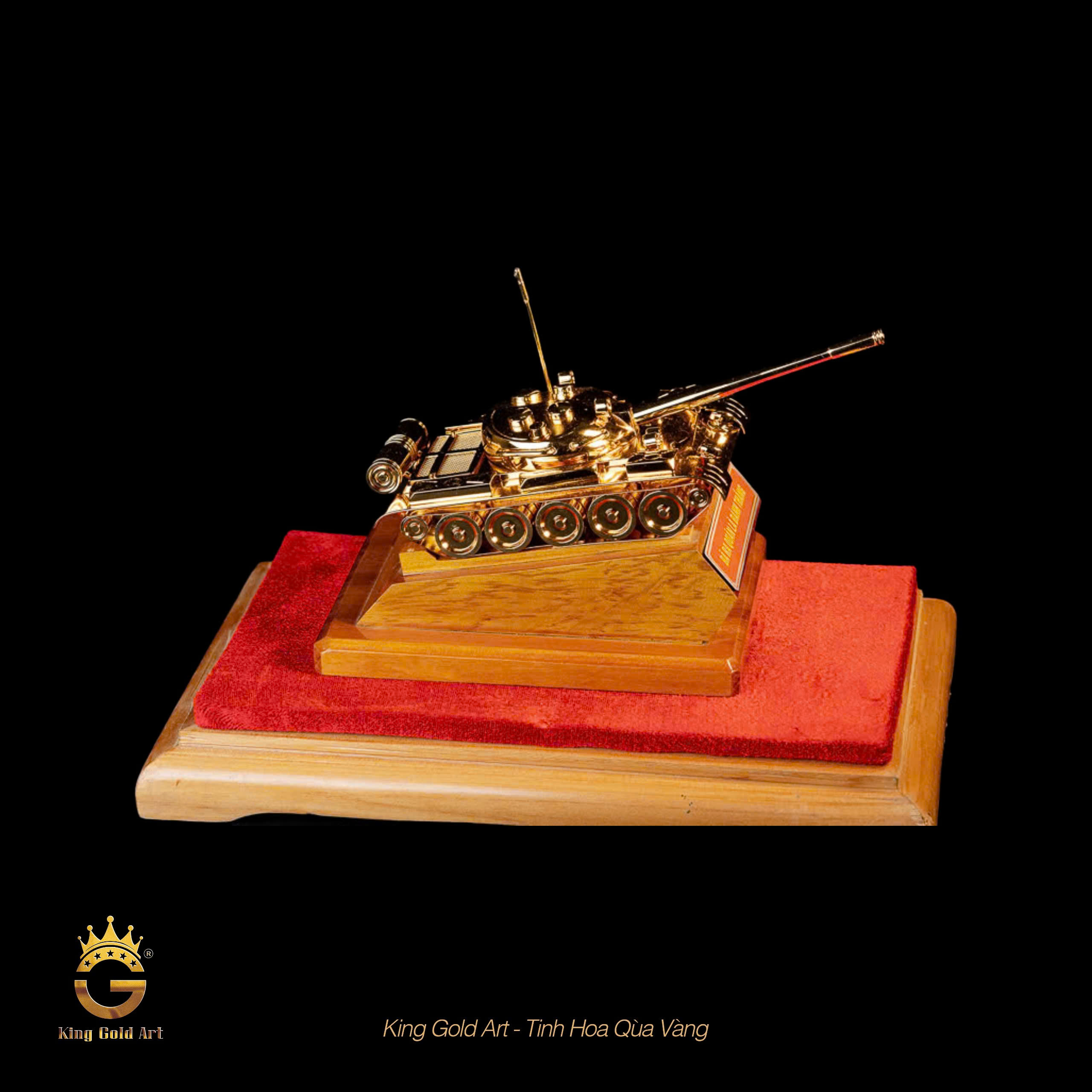 Mô hình xe tăng đồng mạ vàng 24k