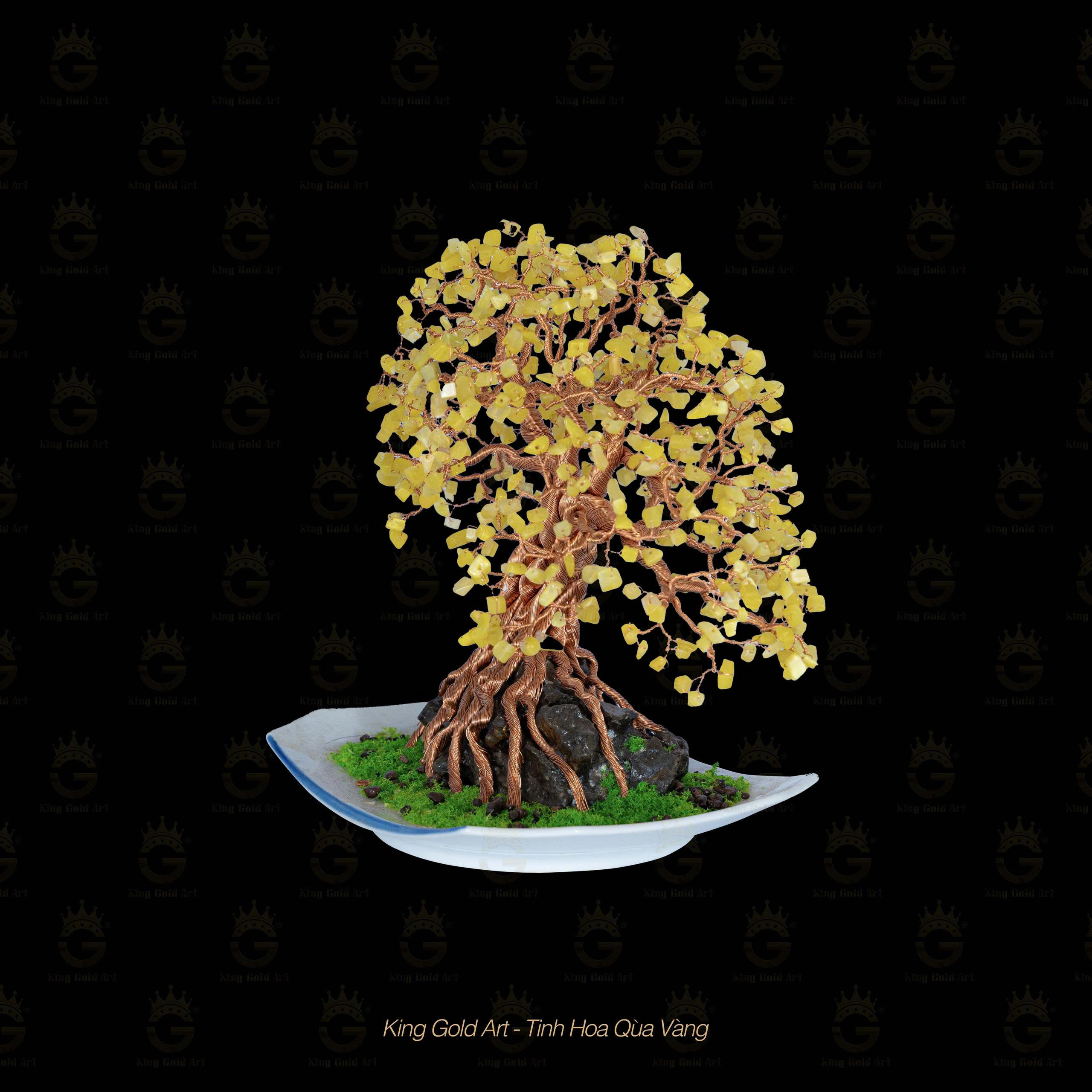 Bình bon sai thân đồng đỏ để bàn mẫu 2