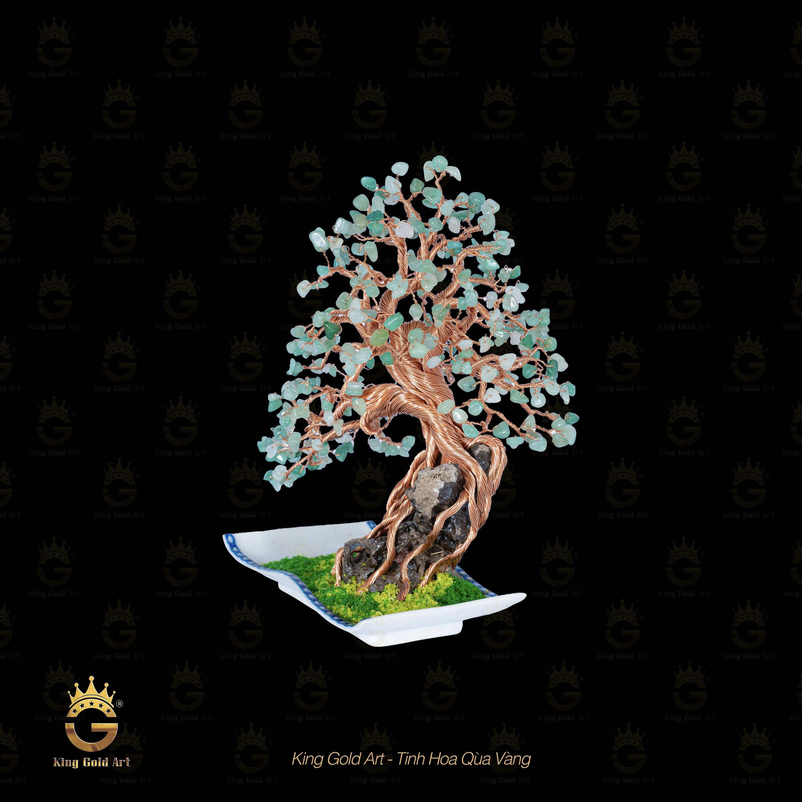 Bình bon sai thân đồng đỏ để bàn mẫu 4