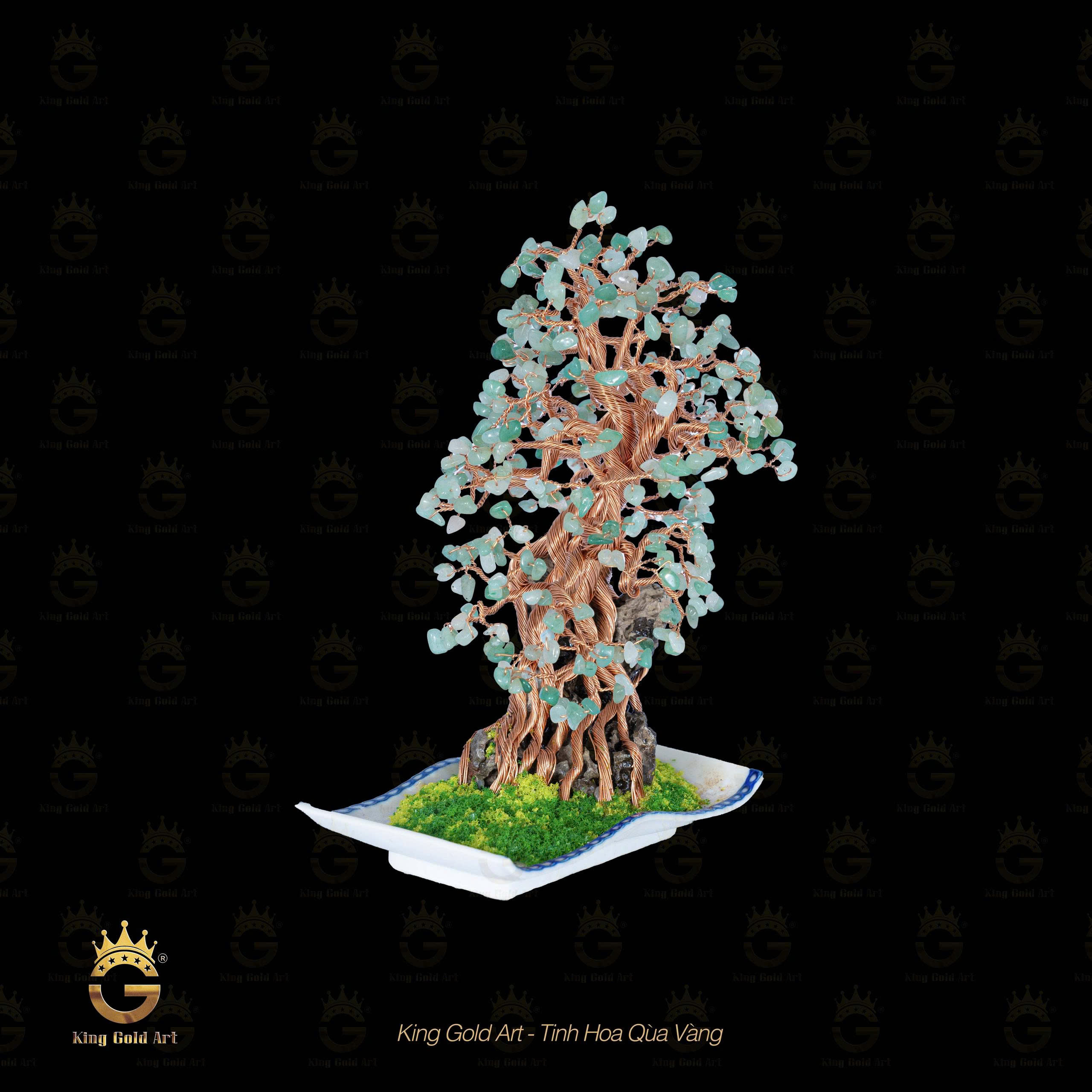 Bình bon sai thân đồng đỏ để bàn mẫu 4