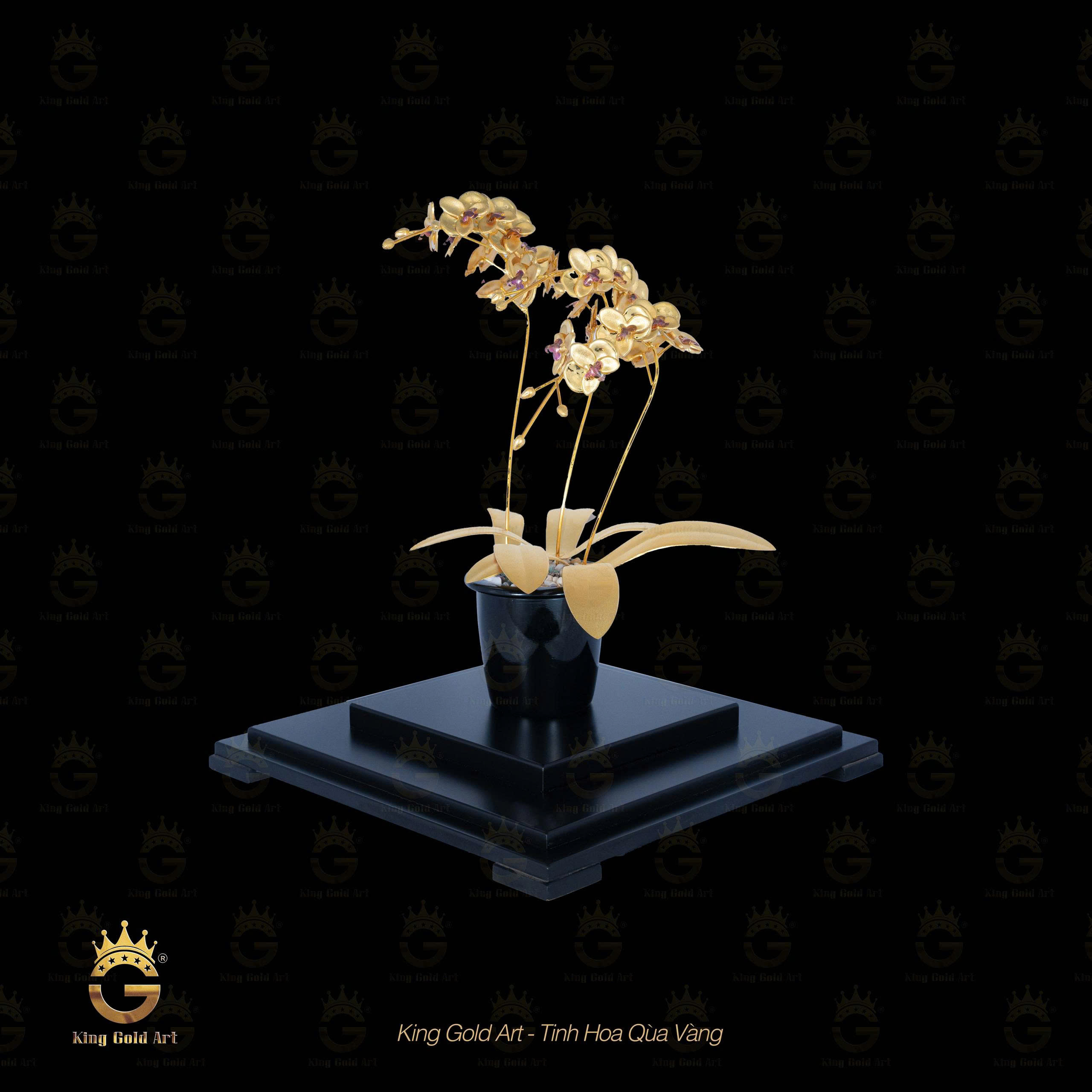 Bình Hoa Lan thủ công mỹ nghệ quà tặng cao cấp