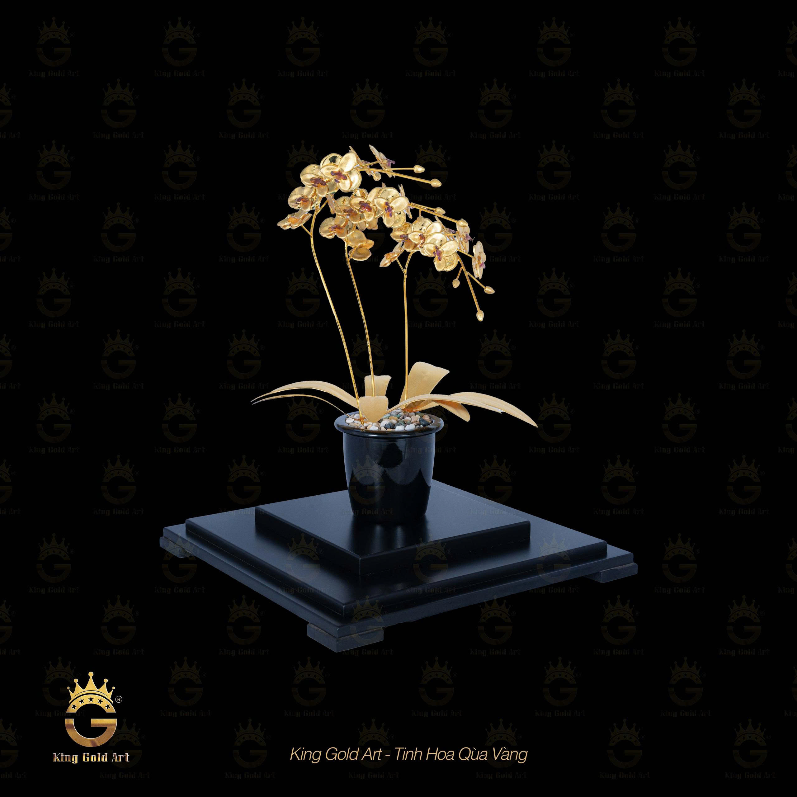 Bình Hoa Lan thủ công mỹ nghệ quà tặng cao cấp