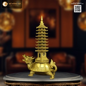 Tượng Long Quy cõng Tháp Văn Xương Bằng Đồng