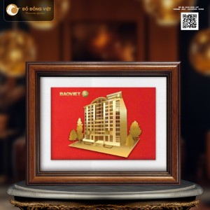 Tranh vàng 24k: Tòa nhà Bảo Việt