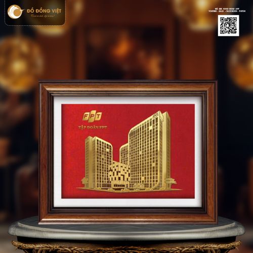 Tranh vàng 24k: Tòa nhà FPT