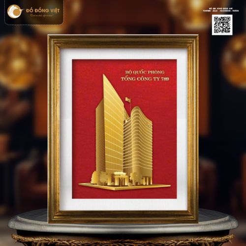 Tranh vàng 24k: Bộ Quốc Phòng Tổng Công Ty 789