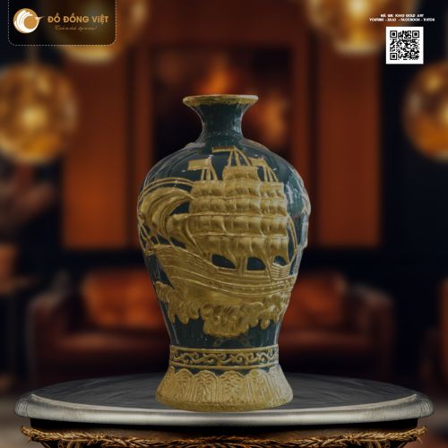 Bình tích lộc thuận buồm xuôi gió mạ vàng