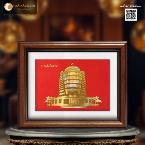 Tranh vàng 24k: Tòa nhà Mobifone