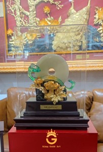 Gậy Như Ý Đá Quý Lưu Ly & Mạ Vàng: Quà Tết 2026 Đẳng Cấp King Gold Art