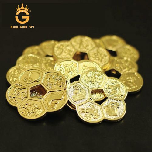 Đồng Xu Hoa Mai Kim Tiền King Gold Art Quà Tết May Mắn