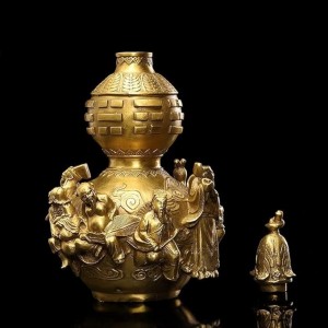 Hồ Lô Bát Tiên Mạ Vàng 24K – Chiêu Tài Phúc Lộc