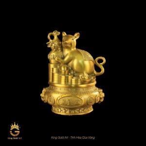 Tượng Chuột Phong Thủy Đồng Vàng Chiêu Tài Đắc Lộc