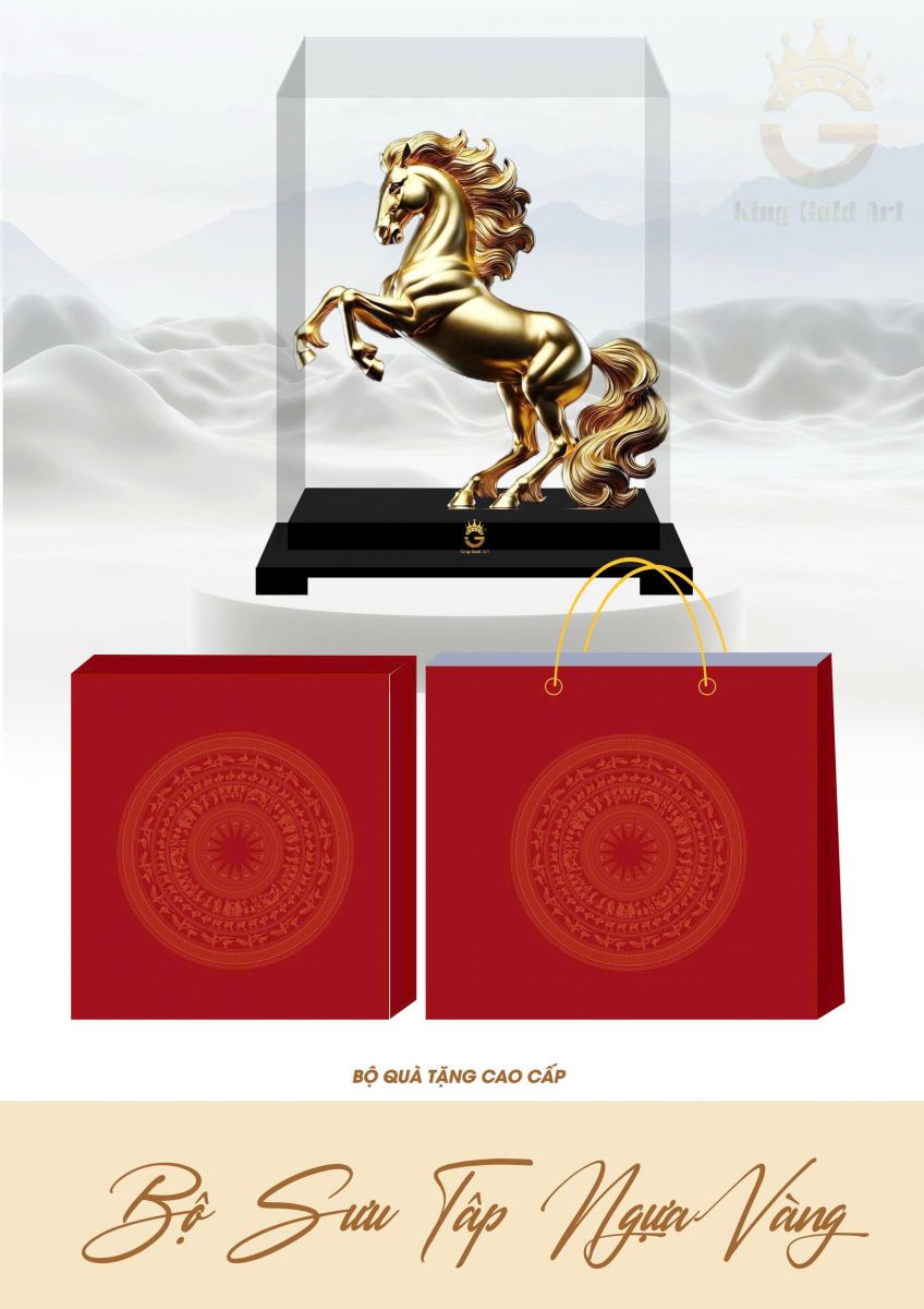 Bộ ngựa phi nước đại quà tết 2026 ý nghĩa