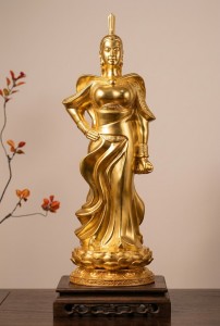 Tượng Nữ Tướng Lê Chân Mạ Vàng 24K Cao Cấp | King Gold Art