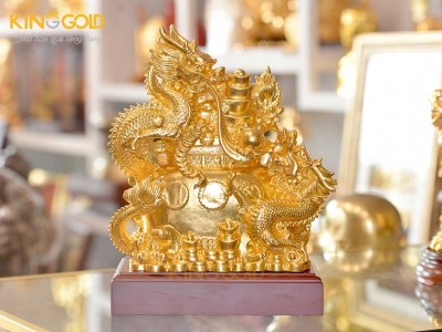 Tượng Rồng Bằng Đồng Mạ Vàng Cao Cấp – King Gold Art