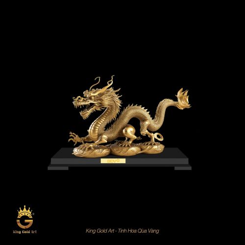 Tượng Rồng Bằng Đồng Mạ Vàng – Biểu Tượng Phong Thủy Uy Quyền
