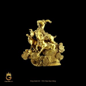 Tượng Tam Dương Khai Thái Bằng Đồng - King Gold Art