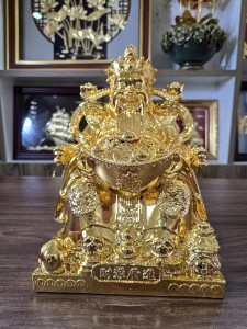 Tượng Thần Tài Vàng 24K King Gold Art: Thu Hút Tài Lộc Vô Biên