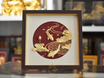 Tranh Cá Chép Dát Vàng King Gold Art – Biểu Tượng Tài Lộc Và Thịnh Vượng