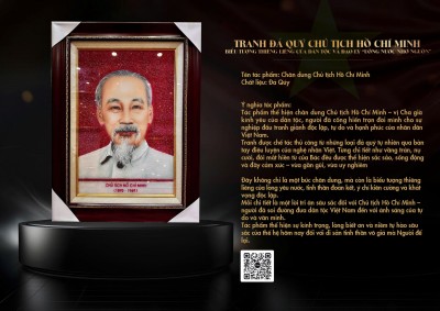 Tranh đá quý Chủ tịch Hồ Chí Minh – King Gold Art