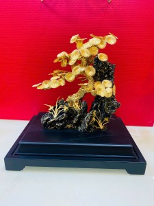  Cây Tùng Bằng Đồng Mạ Vàng 24K: Tuyệt Tác Phong Thủy King Gold Art