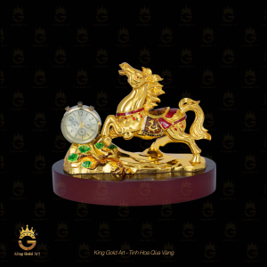 Tượng Kim Mã Để Bàn Cao Cấp – Đồng Dát Vàng 24K | King Gold Art