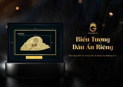 Thiết kế và chế tác Tranh Tòa nhà cơ quan, doanh nghiệp, ngân hàng mạ vàng 24K – Biểu tượng dấu ấn riêng của thương hiệu