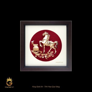 Tranh ngựa vàng phong thủy: Kim Mã Phát Lộc