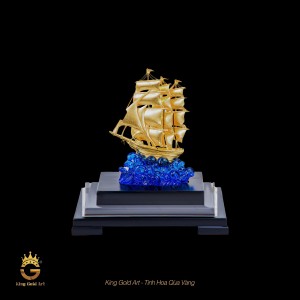 Mô hình Thuyền Thuận Buồm Xuôi Gió mix Ngọc cao cấp