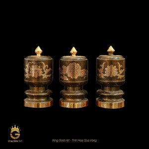 Đài thờ đồng đỏ cạo màu 