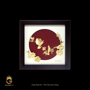 Tranh vàng: Uyên ương phú quý quà tặng tân hôn