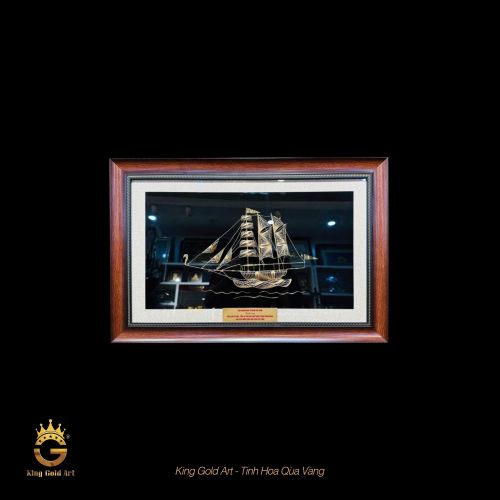 Tranh vàng 24k Thuận Buồm Xuôi Gió Mẫu 4