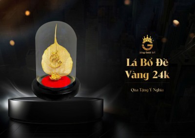 Lá Bồ Đề Dát Vàng 24K – Món Quà 8/3 Tràn Đầy Yêu Thương