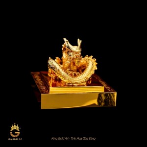 Ấn rồng Hoàng Đế Chi Bảo mạ vàng 24k 