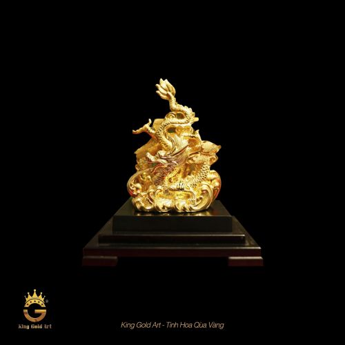 Tượng Rồng mạ Vàng 24K Cao Cấp quà Tặng Sếp Tuổi Thìn