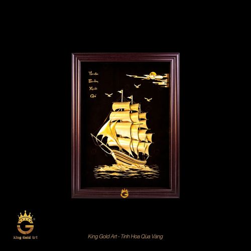 Tranh vàng 24k Thuận Buồm Xuôi Gió Mẫu 6