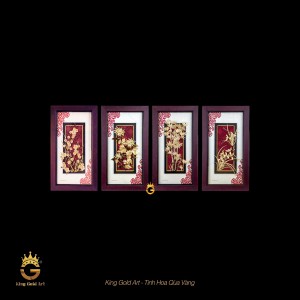 Bộ Tranh Tứ Quý Mạ Vàng Mai – Lan – Trúc – Cúc: Vẻ Đẹp Phong Thủy Tinh Tế Dành Cho Mọi Không Gian