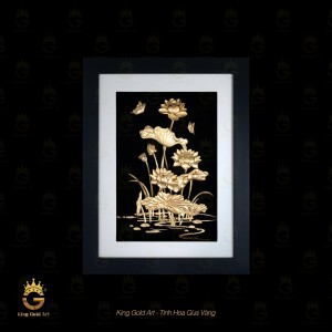 Tranh Hoa Sen Vàng Lá 24K – Tinh Hoa Nghệ Thuật Việt