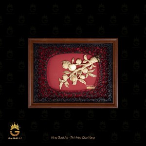 Tranh Đào Tiên dát vàng 