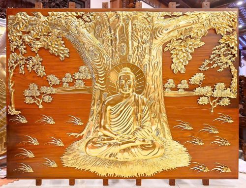 Tranh Vàng Tái Hiện Khoảnh Khắc Lịch Sử Đức Phật Thích Ca Mâu Ni Giác Ngộ