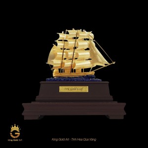  Mô hình Thuyền Buồm Mạ Vàng Quà tặng sang trọng