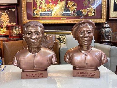 Tượng Đồng Chân Dung Cao Cấp – Chế Tác Theo Yêu Cầu, Mạ Vàng 24K Đẳng Cấp