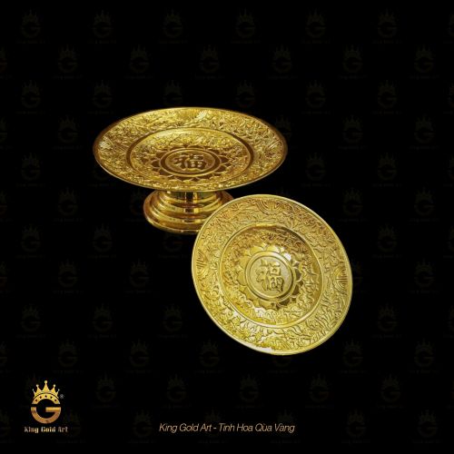Mâm bồng đồng vàng thủ công mỹ nghệ