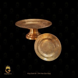 Mâm bồng đồng đỏ mộc