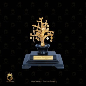 Bình cây Phát tài mạ vàng - quà tặng phong thủy