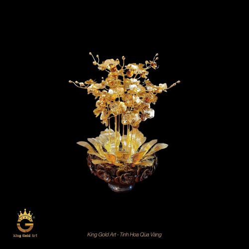 Chậu Lan Hồ Điệp Dát Vàng 24K Mã số 23 - 6 thân hoa