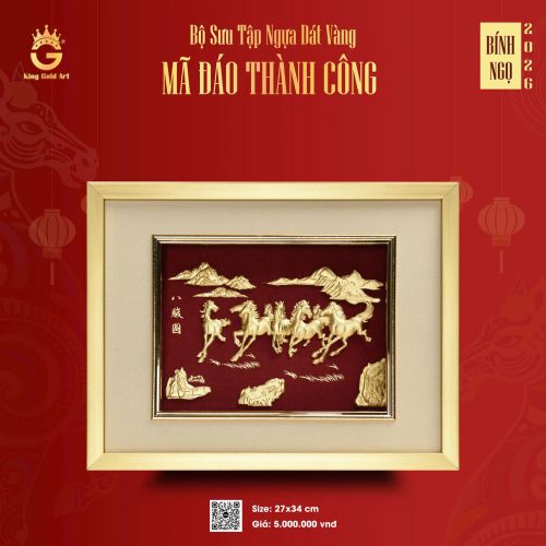 Quà Tết 2026 - Tranh Ngựa mã đáo thành công