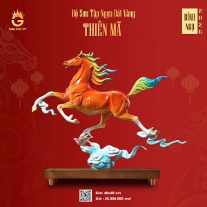 Quà Tết 2026- Tượng ngựa đồng Thiên Mã