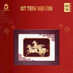 Tranh Vàng Để Bàn Tam Ngựa Phi Mã: Quà Tết 2026 Đẳng Cấp Cho Doanh Nhân