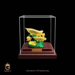 Quà Tặng Song Ngư Hoa Sen Mạ Vàng: Biểu Tượng Tài Lộc & Bình An